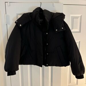 Gap cropped duvet wrap puffer jacket